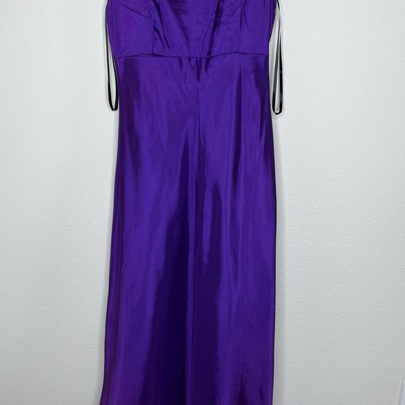 LINDISSIMA Vintage 80’s Maxi Gown Purple Blue Size 6 - Picture 15 of 16